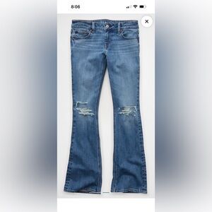 American Eagle Outfitters Light Blue Distressed Bootcut Jeans